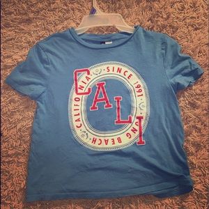 Red , White , and Blue crop top shirt !